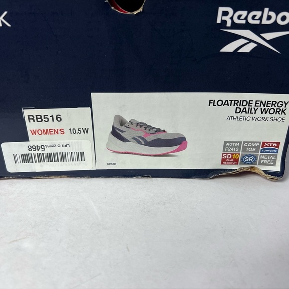 Reebok Floatride ENERGY Safety Work SD10 Composite Toe Shoes Sz Women’s 10.5 W - Picture 8 of 10